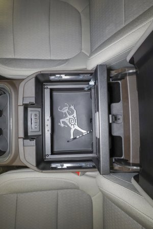 GMC Sierra 1500 Console Safe - Tuffy Products - W/ Combo Lock, Flow-Thru Console - Black - `19-`24